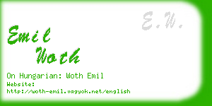 emil woth business card